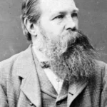 black and white Friedrich Engels portrait