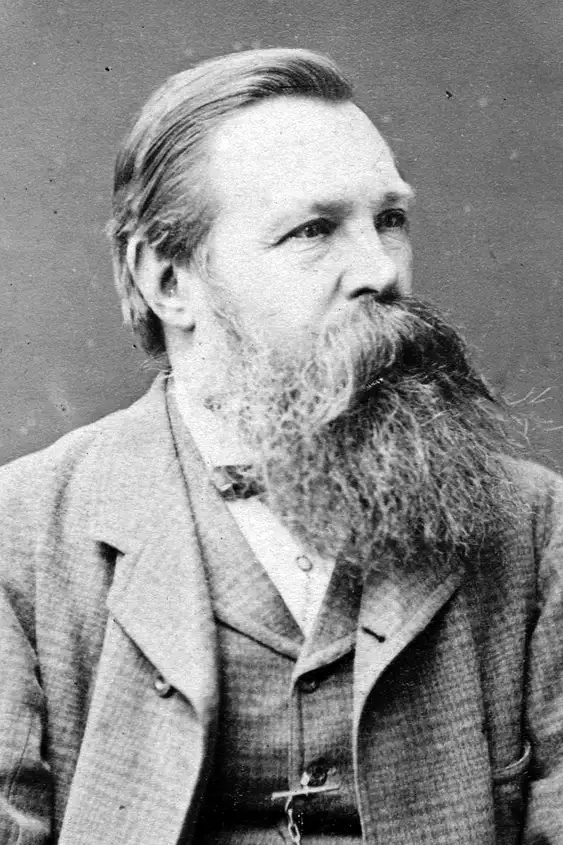 black and white Friedrich Engels portrait