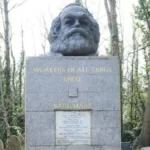 a bust of karl marx