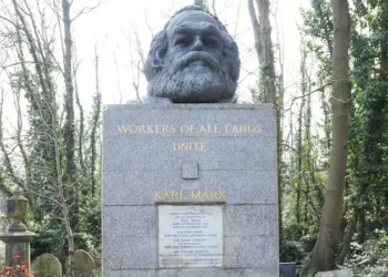 a bust of karl marx