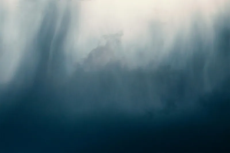 An abstract piece bearing similariy to grey wisps of smoke