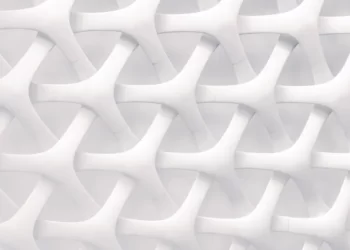 An abstract latent pattern in white