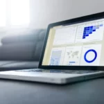 A laptop displaying accounts accountability