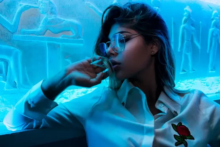 A woman with a blue hue - blue monday