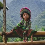 a young child in cultural dress