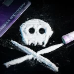 cocaine shaped like a skull and crossbones