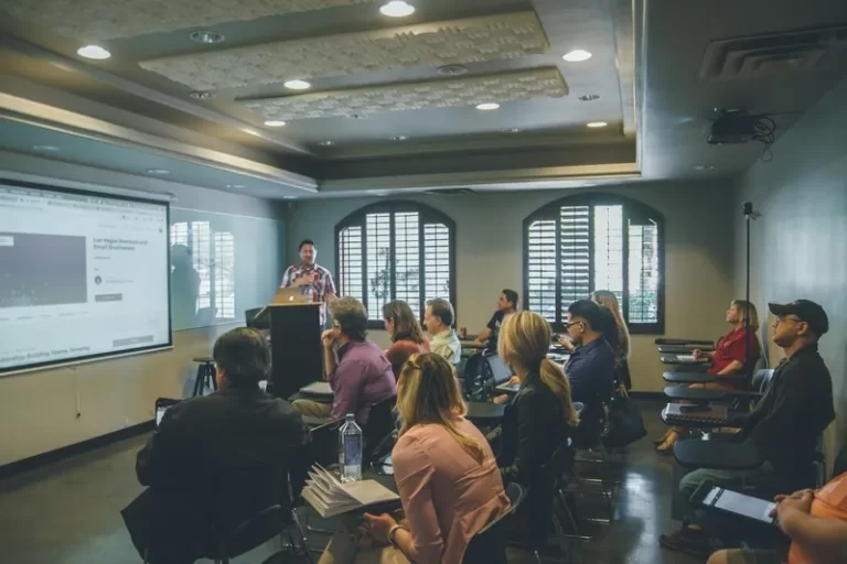 A group of students in a community studies lecture