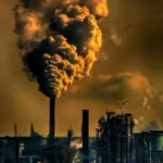 a fcatory pumping out pollution