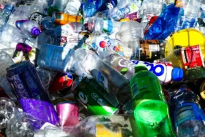 A various collection of plastic waste
