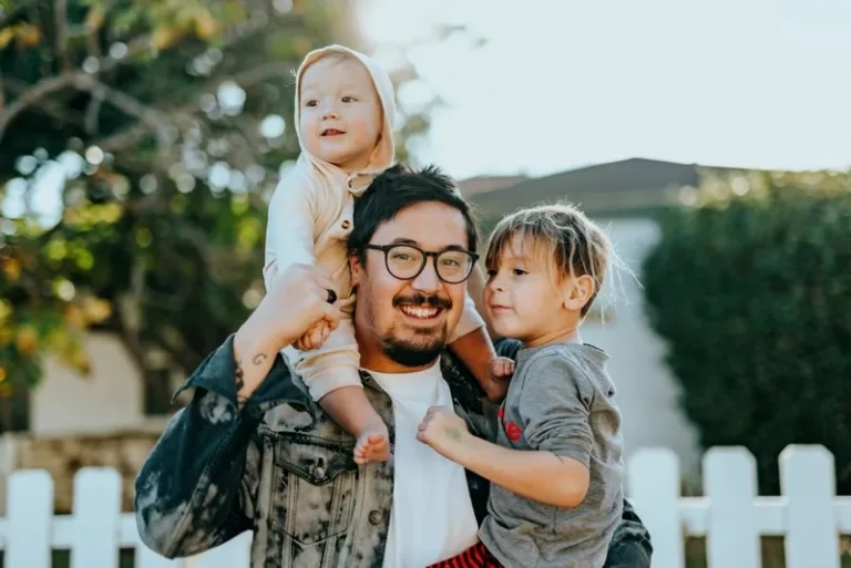 A single father and his two children