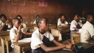 girls in lagos receiving an education - feminist