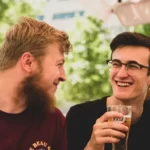 two men having a pint