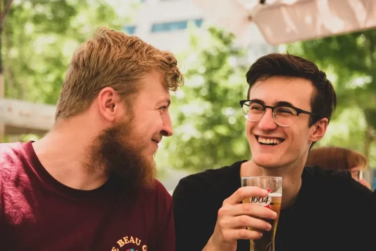 two men having a pint