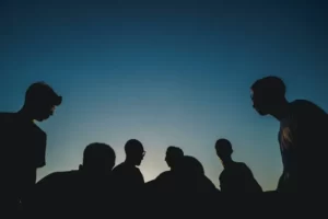 A group silhouette