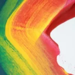 a painted rainbow swirl