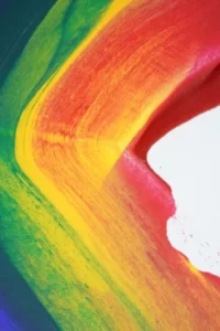 a painted rainbow swirl