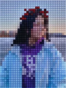 A mosaic image of a person - individualisation