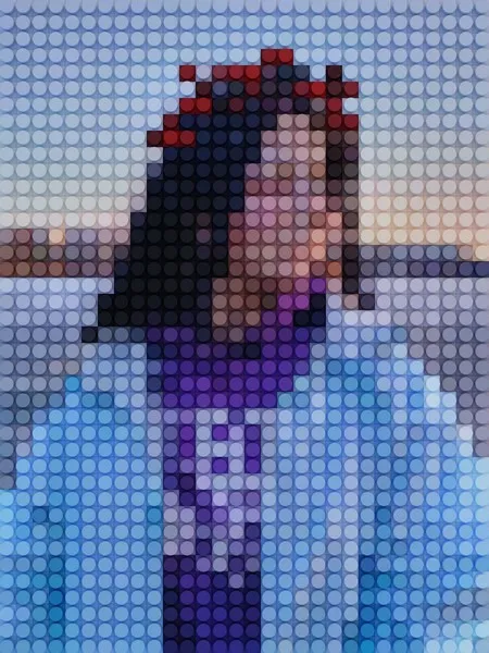 A mosaic image of a person - individualisation