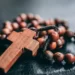 wooden religious rosary beads