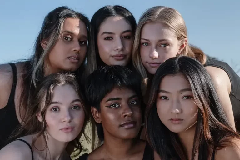 A group of ethically diverse women