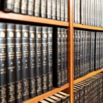 A shelf of legal books