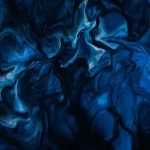 An abstract image of blue liquid