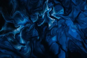 An abstract image of blue liquid