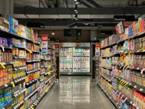An aisle in a supermarket - internal market