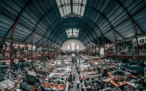 A giant indoor market
