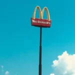 A mcdonalds advertising mast.