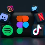A selection of social media logos