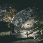 An army helmet