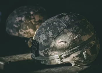 An army helmet