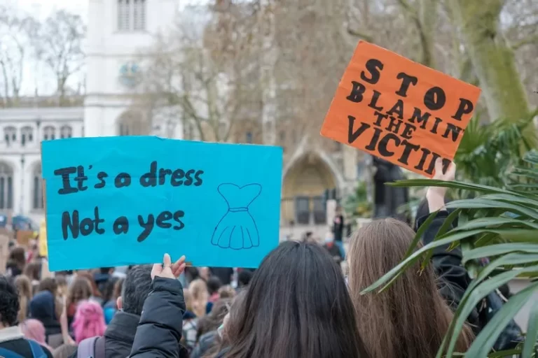 protest placards stating anti-misogyny slogans