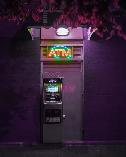 An ATM machine