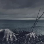 A pair of hands grabbing at the cliff edge