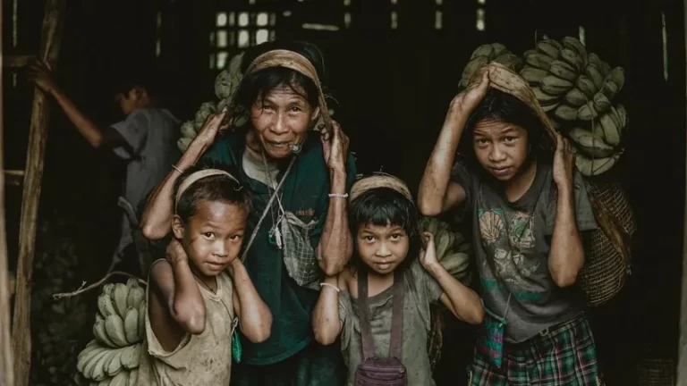 A family living in poverty