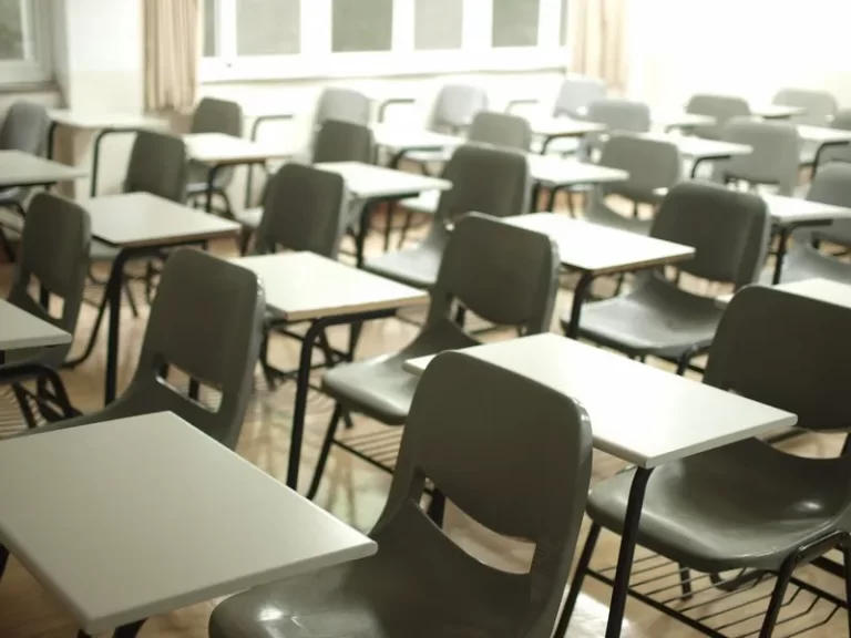 An empty classroom in a school