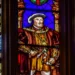 A stained glass depicting Hnery VIII - ascribed status