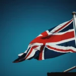 The flag of the united kingdom of great britain