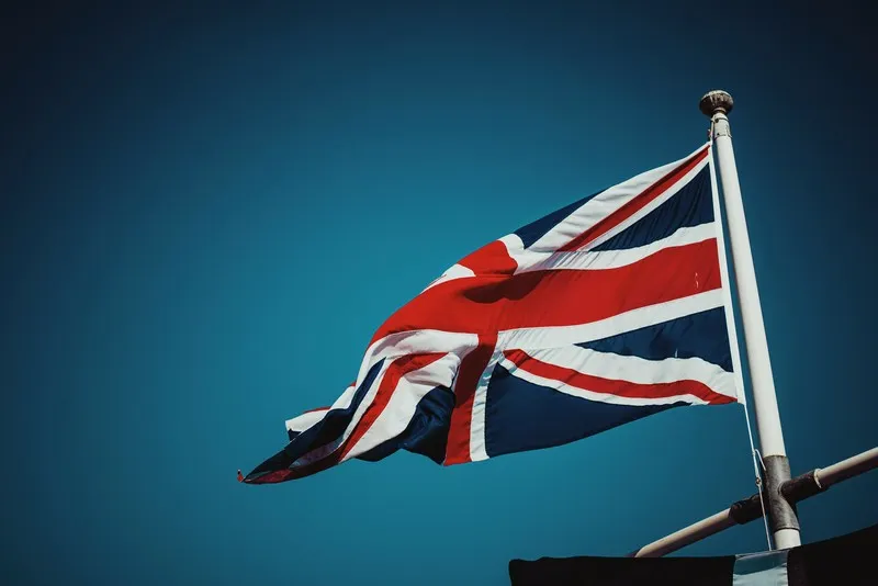 The flag of the united kingdom of great britain