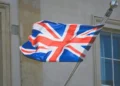 A british united kingdom union jack flag