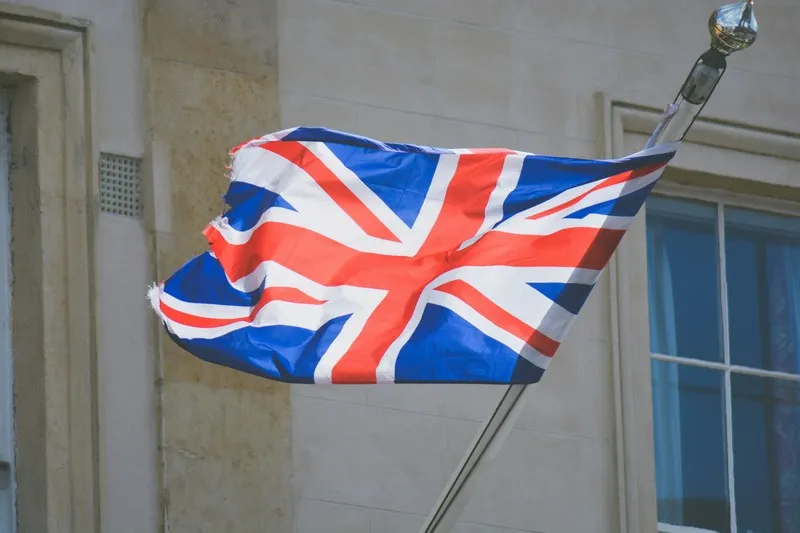 A british united kingdom union jack flag