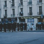 A group of hooligans in the street