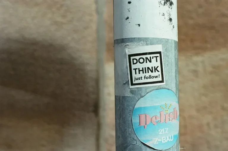 some labels on a post