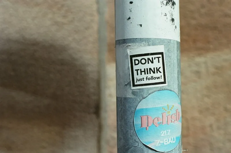 some labels on a post