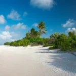 A paradise beach in the marshall islands