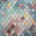 A mosaic material with colour distribution