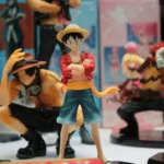 Small models of Monkey D Luffy and Portgas D Ace from the Anime One piece
