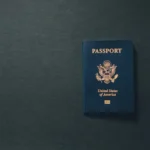 A passport in blue representing citizenship